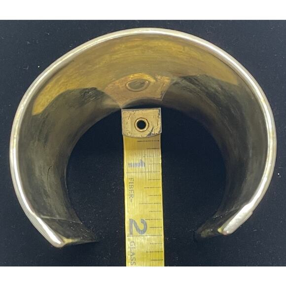 Unmarked Large Open Silvertone Cuff Scroll Cutout - Picture 7 of 8